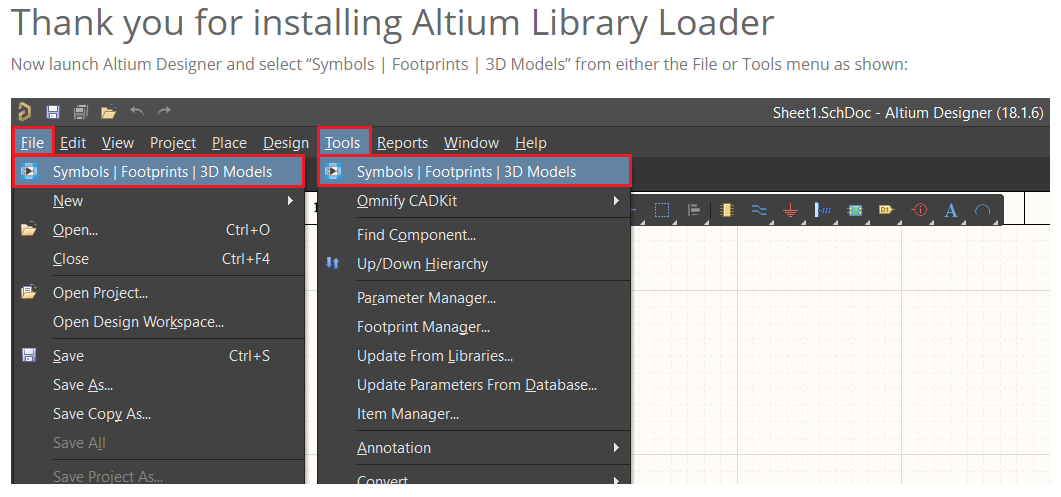 altium adding footprint to existing libraries